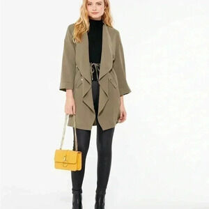 ❤️2/$30❤️Elaine Rose Waterfall  Open Cardigan/Jacket -100% Tencel- Size US L